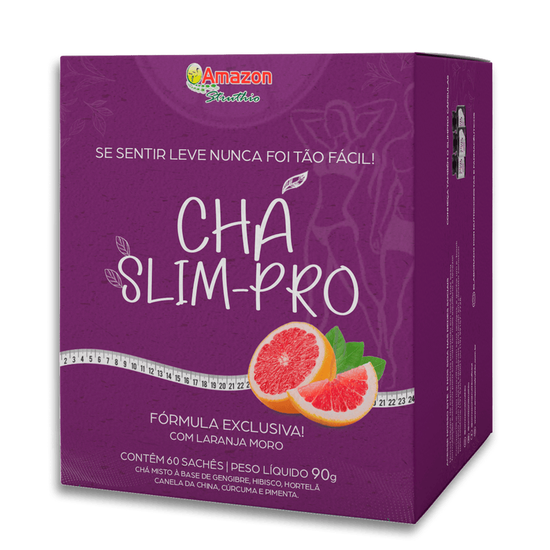 Chá Slim PRO, Com Laranja Moro, 60 Sachês - Amazon Struthio
