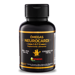 Coenzima Q10 150mg  EPA e DHA - Neurocardi - Amazon Struthio 60 cps