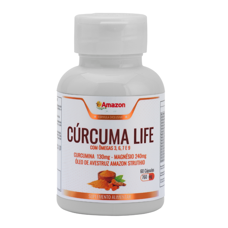 Cúrcuma Life - 130mg de curcumina + Magnésio de Dimalato