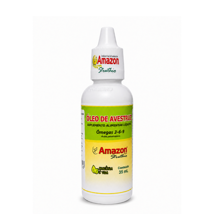 Óleo de Avestruz com Ômegas 3-6-9, suplemento alimentar líquido, 35 mL