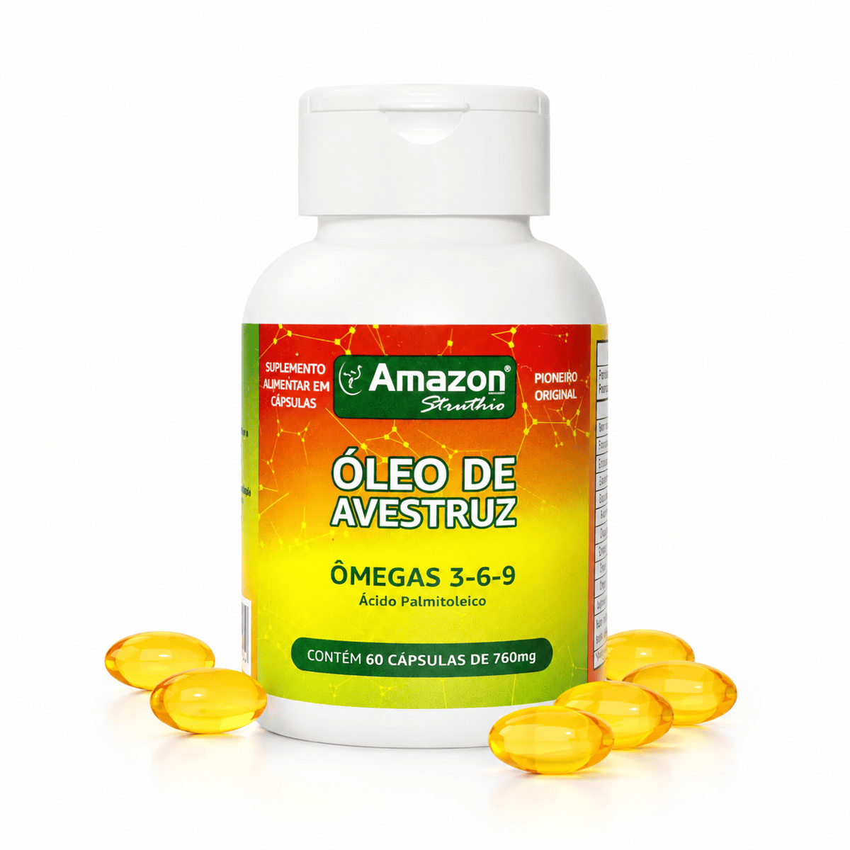 Óleo de Avestruz em Cápsulas Amazon Struthio